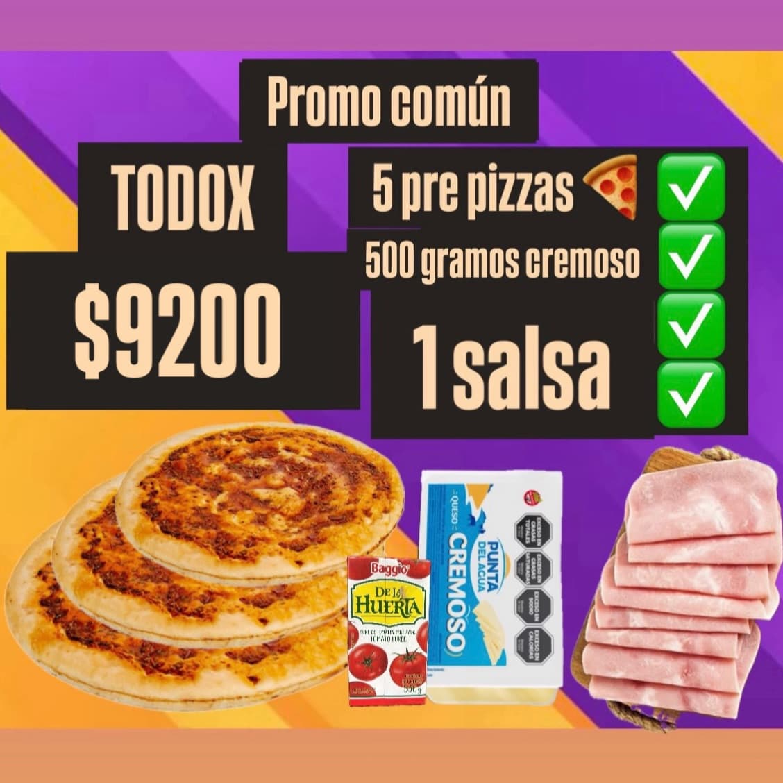 5 prepizzas + salsa