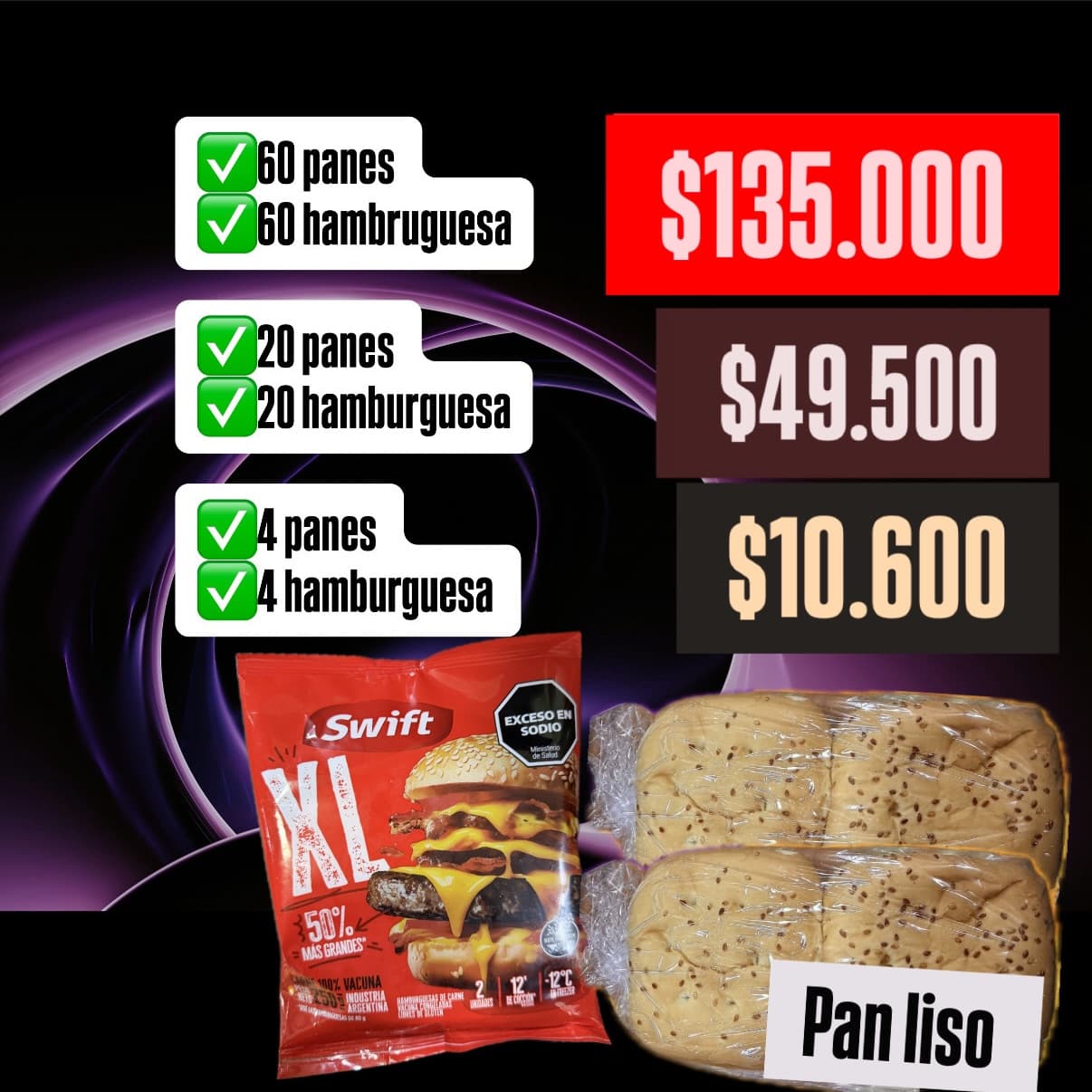 Swift 70 hamburguesas